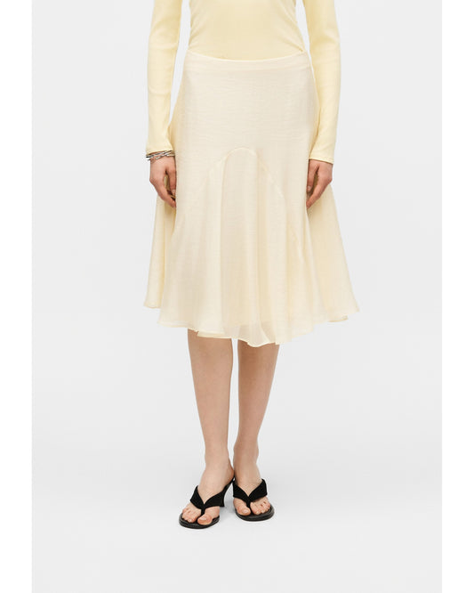 Butter Yellow Crinkle Skirt