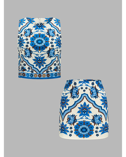 Blue Floral Set