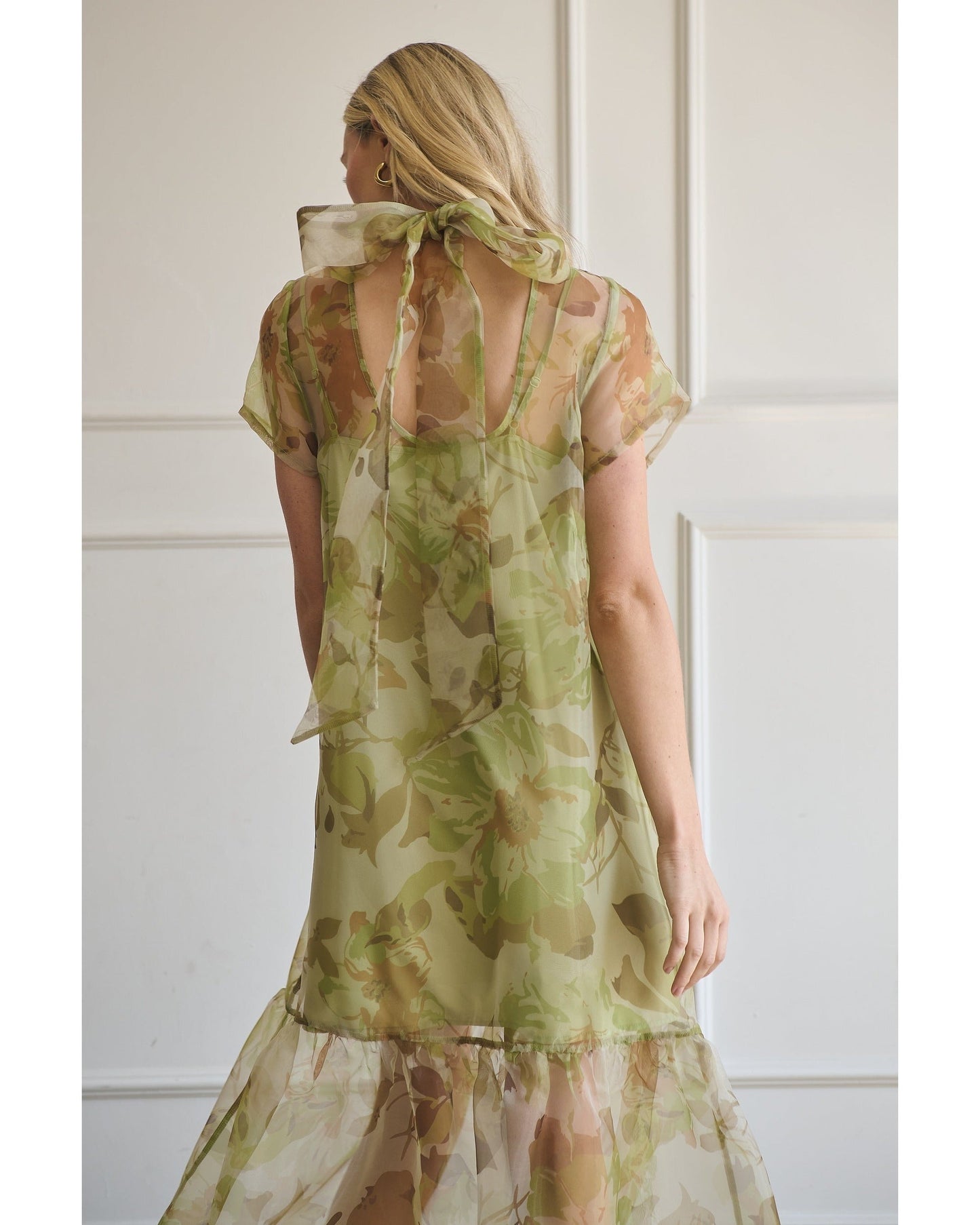 Floral Organza Maxi Dress