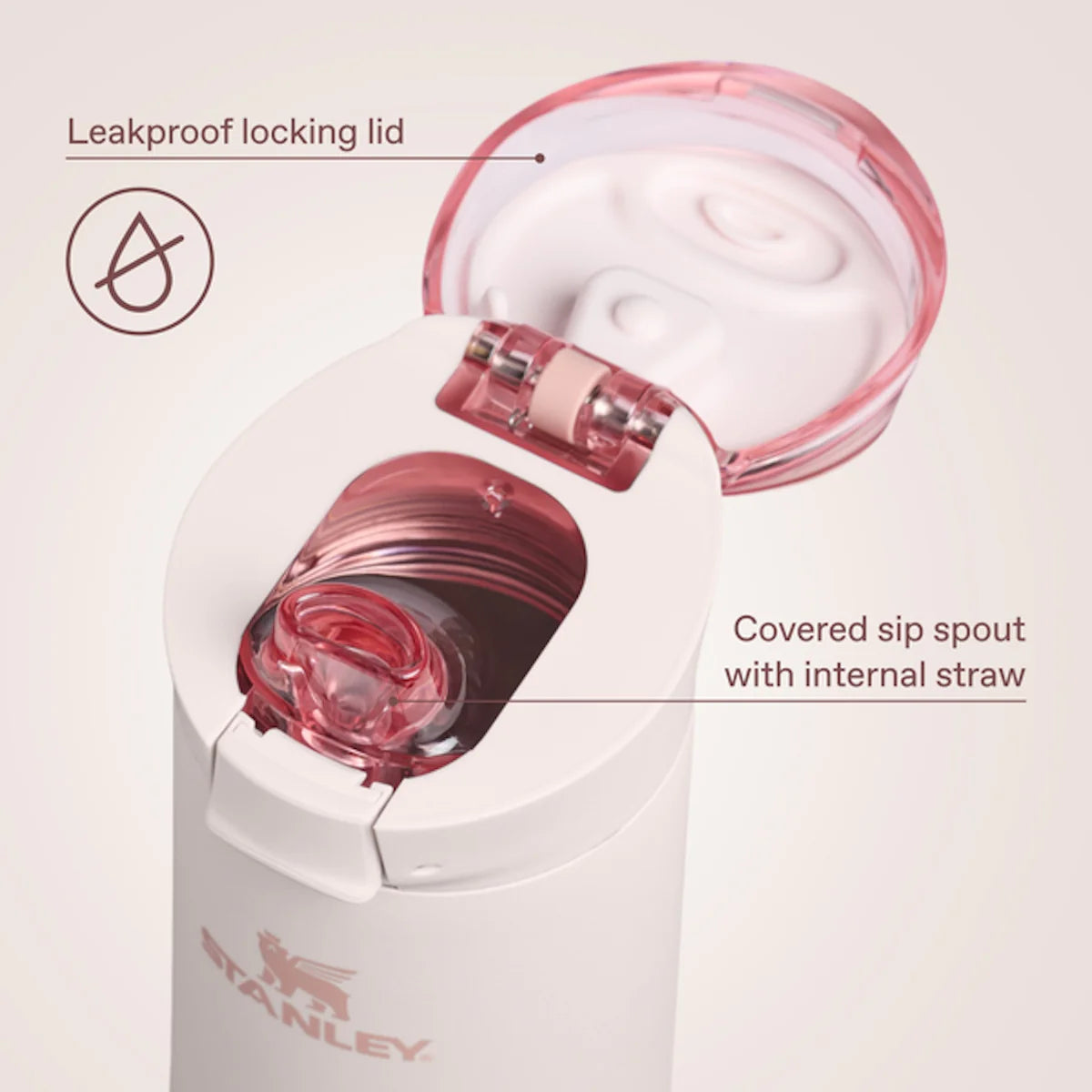 Rose Quartz 20 Oz Bottle